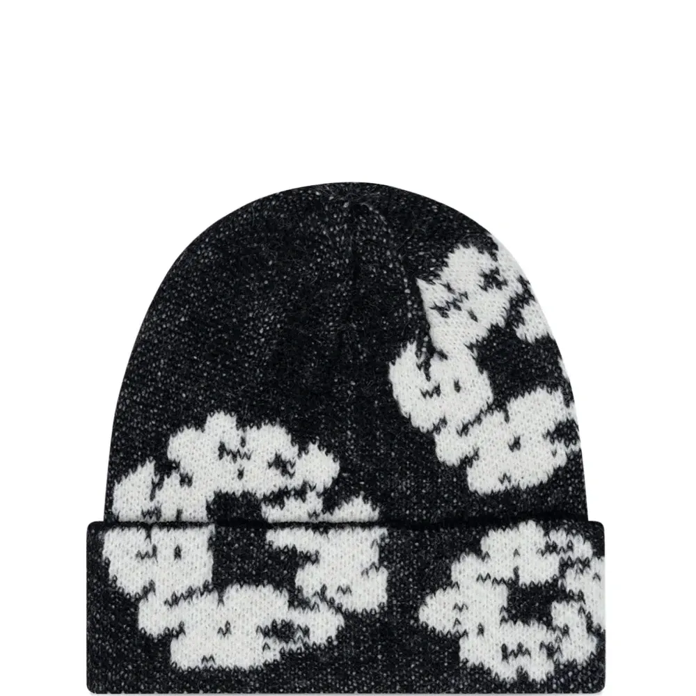 Хлопковая шапка с цветочной вышивкой