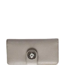 Кожаный кошелек с застежкой-поворотным замком