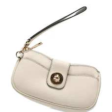 Кожаный клатч с поворотной застежкой