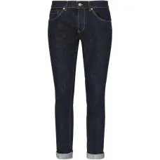 Джинсы с пятью карманами и подворотами