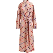 Клетчатое макси-платье