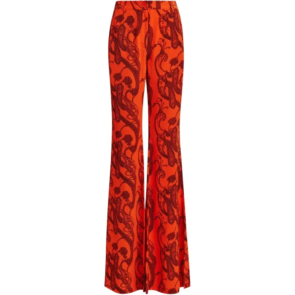 Клёшные брюки с узором "пейсли"