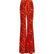 Клёшные брюки с узором "пейсли"