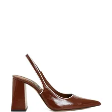 Туфли-слнгбэки на каблуке прямоугольной формы