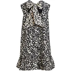 Мини-платье с оборками и открытой спиной