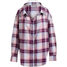 Рубашка в клетку с украшением из страз