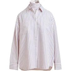 Полосатая рубашка со стразами