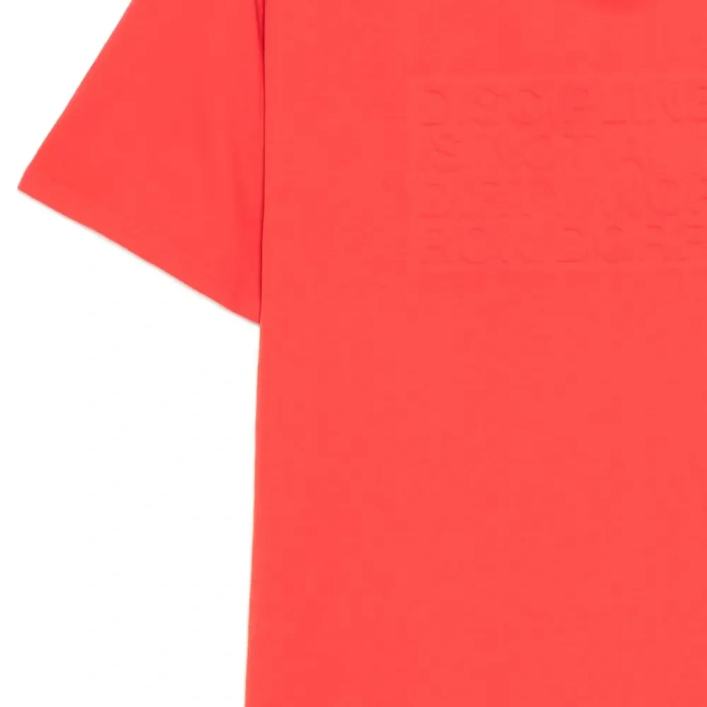 Футболка с текстовым принтом и круглым вырезом