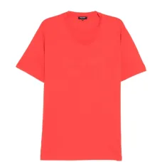 Футболка с текстовым принтом и круглым вырезом