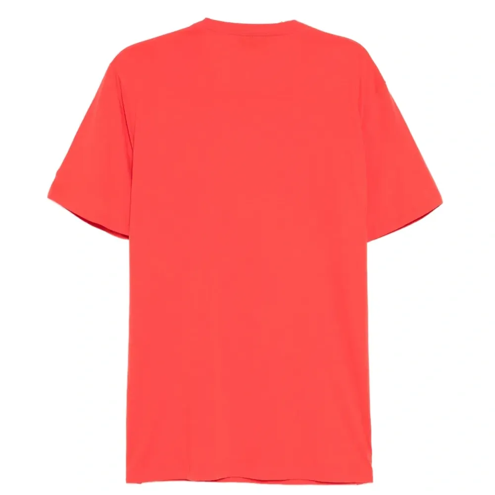 Футболка с текстовым принтом и круглым вырезом