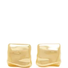 Серьги-гвоздики с молотковым узором