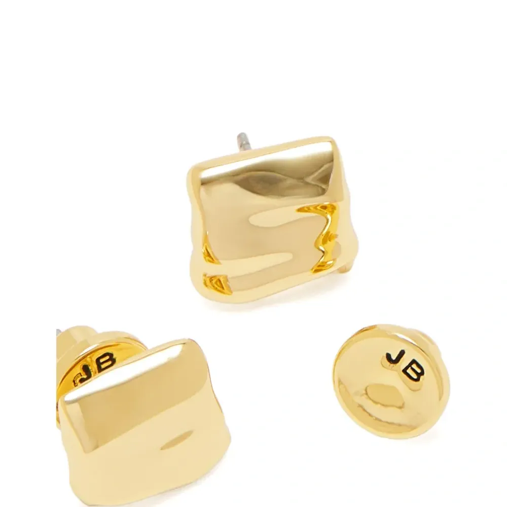 Серьги-гвоздики с молотковым узором