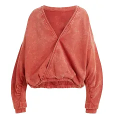 Свитшот с открытой спиной и сборками