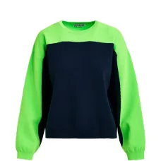 Двухцветный ребристый свитер Joto