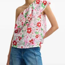 Топ Jiland на одно плечо с оборкой