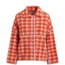 Кардиган на пуговицах с узором "гусиная лапка"