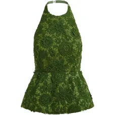 Топ-халтер из цветочного кружева Топ-халтер из цветочного кружева