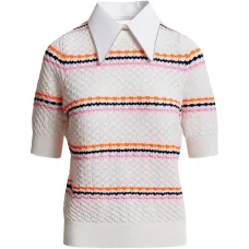 Свитер с воротником в виде сот, украшенным стразами Свитер с воротником в виде сот, украшенным стразами