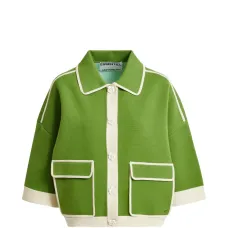 Кардиган с цветочной аппликацией