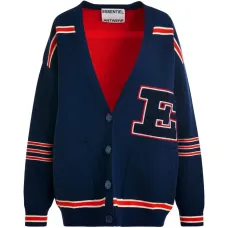 Кардиган в полоску с аппликацией