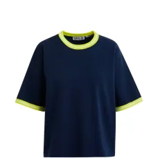 Футболка с контрастной отделкой