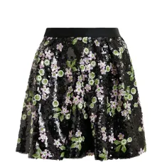 Юбка с цветами из пайеток