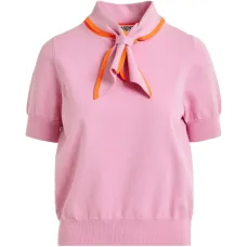 Тонкий трикотажный поло с контрастным воротником