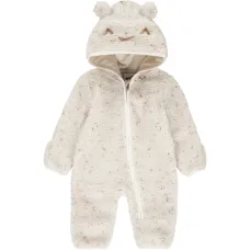 Хлопковый комбинезон с капюшоном и вышивкой логотипа