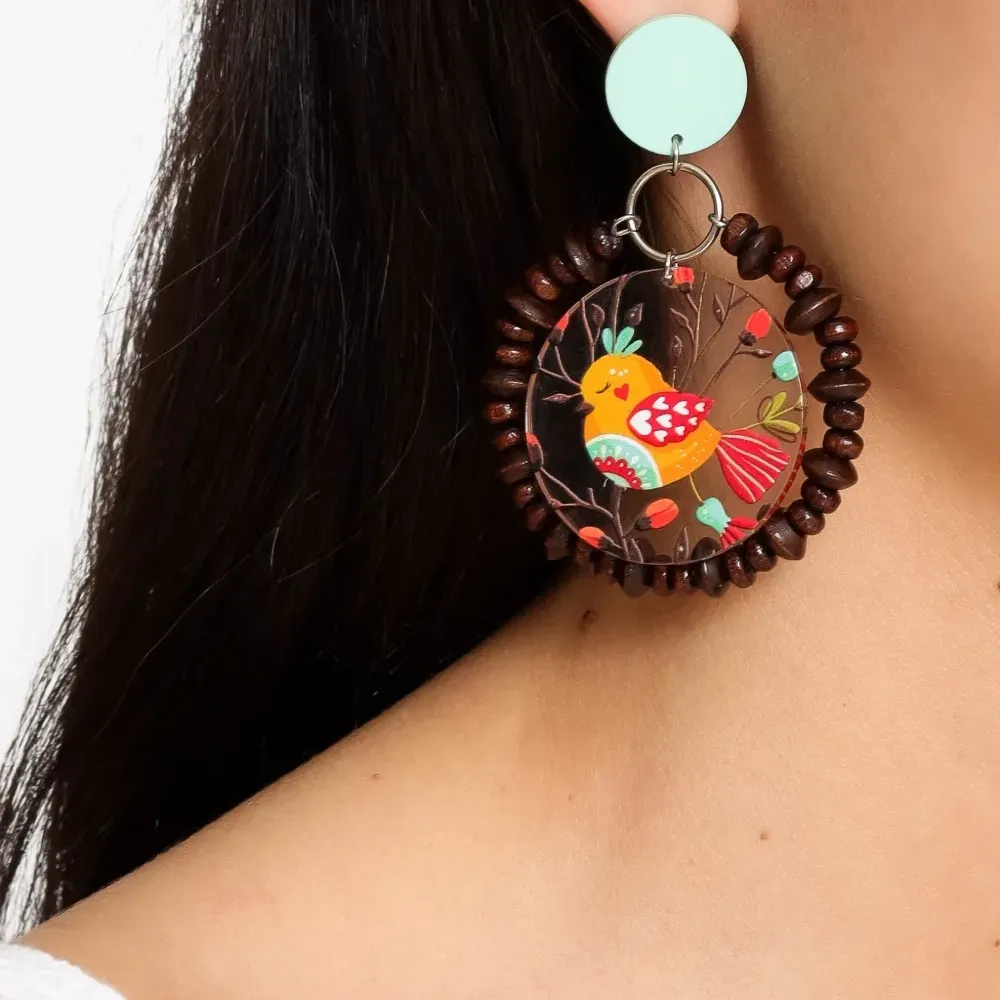 Серьги круглой формы