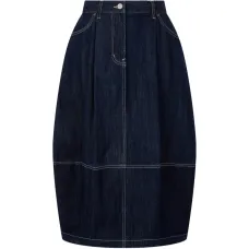 Джинсовая юбка-миди баллон