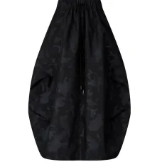 Миди-юбка баллон с камуфляжным принтом