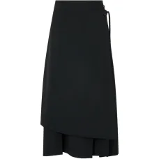 Плиссированная миди-юбка с запахом