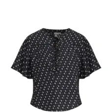 Кружевной топ Dianga с принтом и шнуровкой