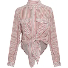 Рубашка в полоску с карманом