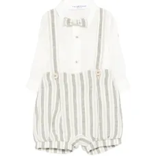 Комплект с комбинезоном в полоску (набор из трех предметов)