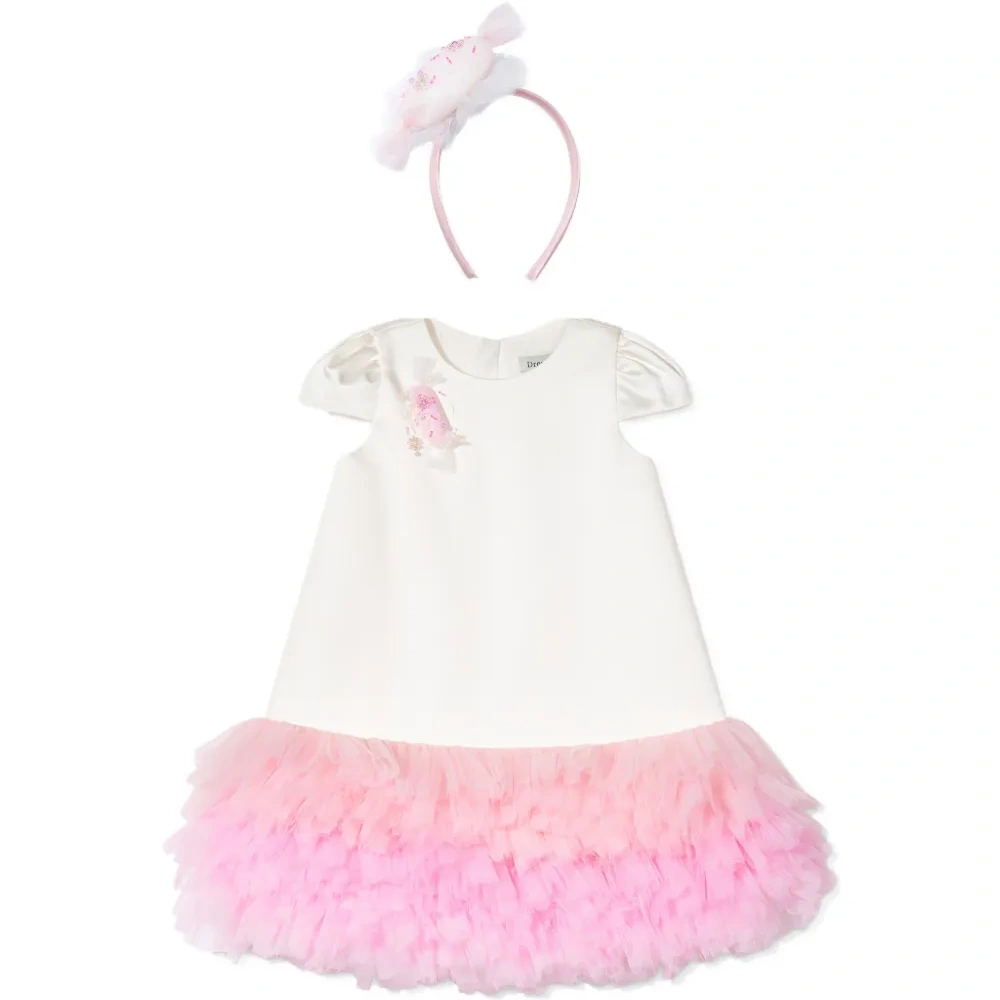 Комплект с платьем с отделкой из тюля