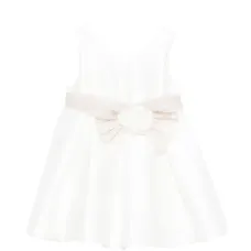 Платье с бантом-рюшами из микадо