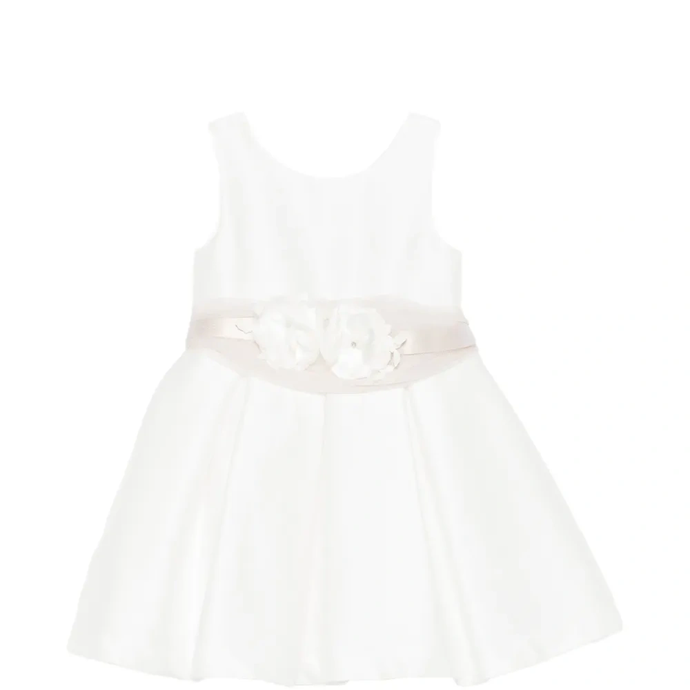 Платье с цветочным принтом и поясом