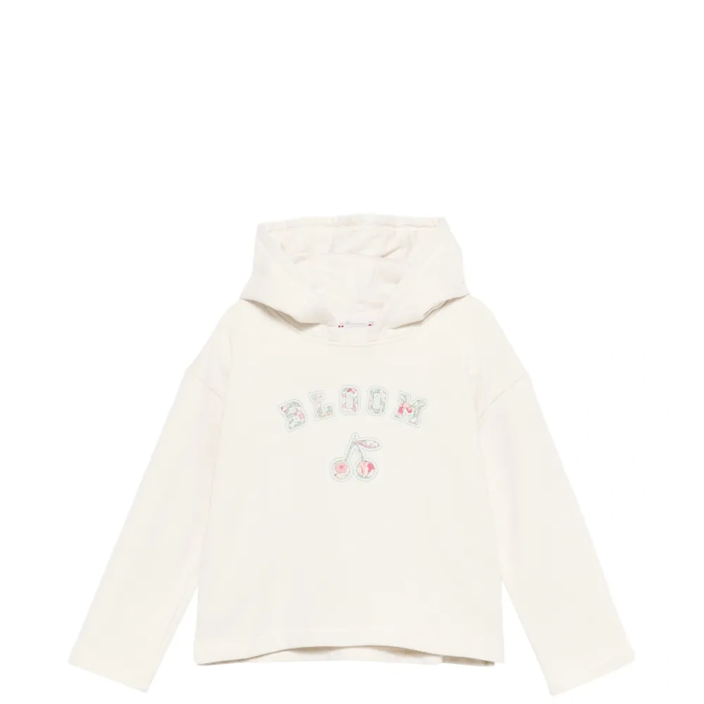 Карминовое худи с длинными рукавами и вышивкой