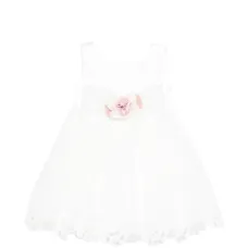 Платье с цветочными аппликациями