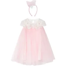 Комплект с платьем, украшенным цветочной вышивкой