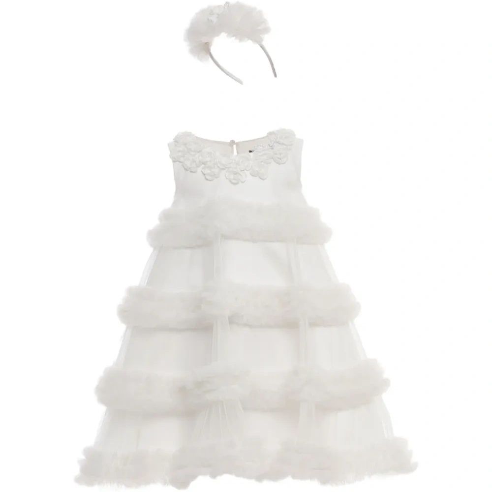 Комплект с платьем с цветочным декором