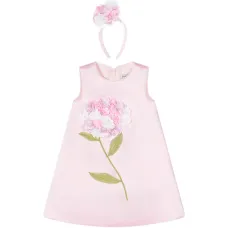 Комплект платьев с цветочными аппликациями