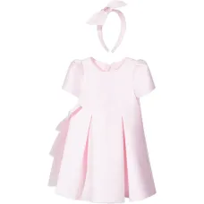 Комплект из платья А-силуэта с бантом