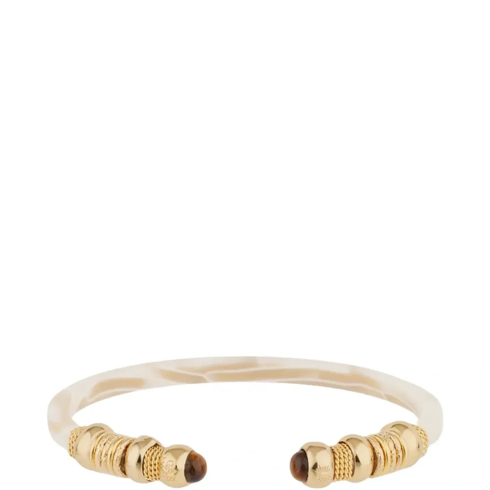 Браслет с бусинами и деталями сари