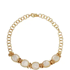 Колье Sirena из металлического сплава с жемчугом