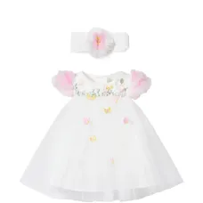 Комплект из платья из вышитого тюля