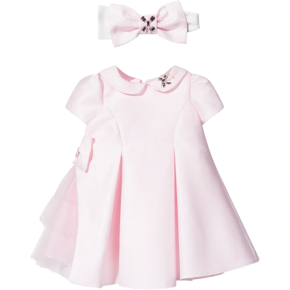 Комплект с платьем с украшенным воротником