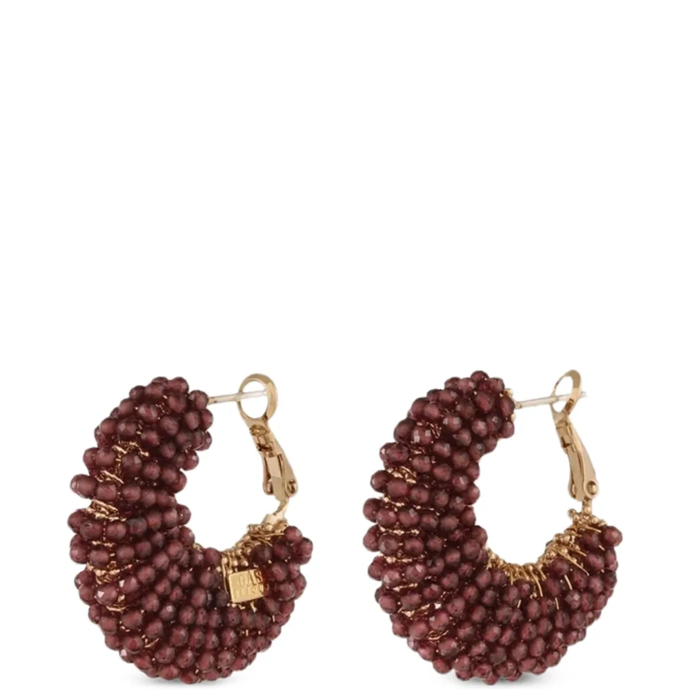 Маленькие серьги-кольца Izza с бисером