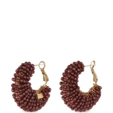 Маленькие серьги-кольца Izza с бисером